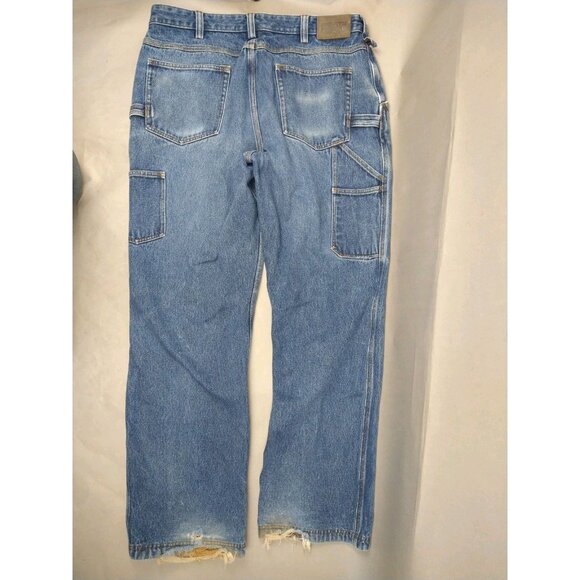 Duluth Trading Distressed Denim Workwear Jeans Men's Size 38x34 100% Cotton - Picture 7 of 11